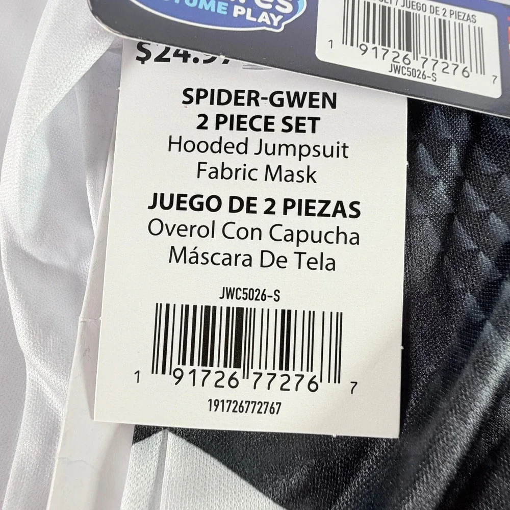 Jazwares Spider-Man Across The Spider-Verse Spider-Gwen Girls Costume S 6/6X NWT